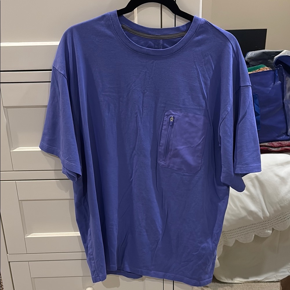 Men's Purple T-Shirt with Pocket